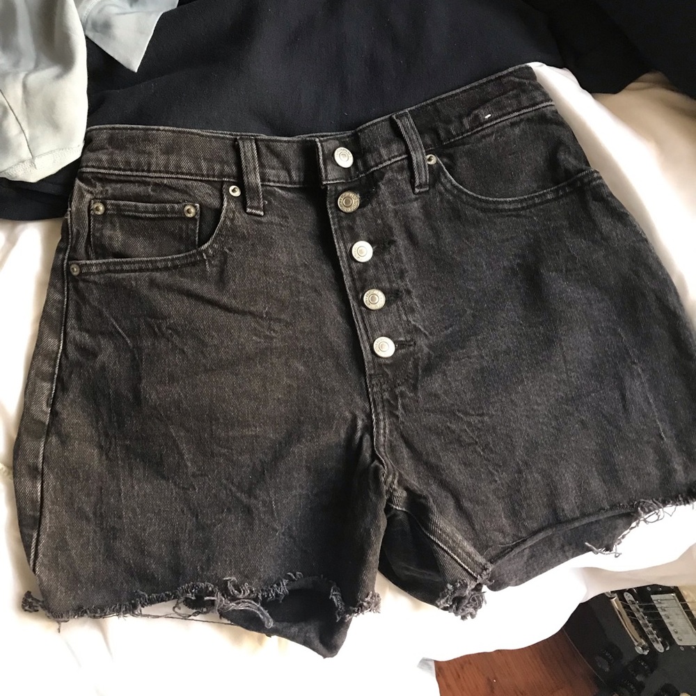 Abercrombie black high waisted jeans